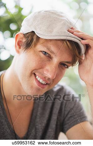 Portrait of man smiling View Large Photo Image Stock Image - Portrait of man smiling. Fotosearch