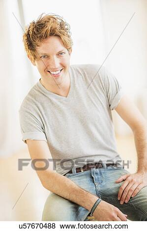 Portrait of man smiling View Large Photo Image Stock Photo - Portrait of man smiling. Fotosearch