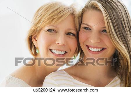 Picture - Portrait of mother and adult daughter. Fotosearch