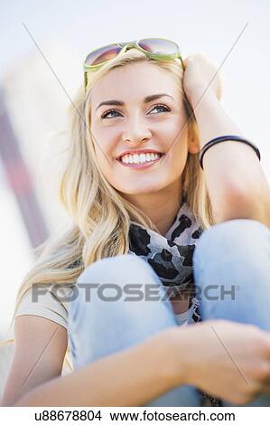 Picture - Portrait of teenage girl (16-17) . Fotosearch