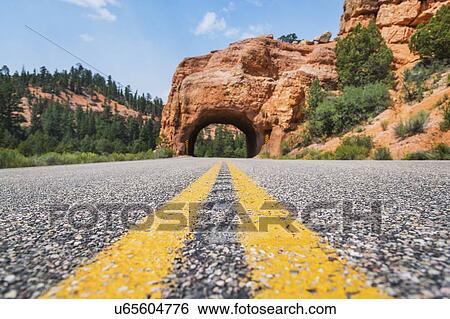 Road going under natural tunnel View Large Photo Image Stock Photograph - Road going under natural tunnel. Fotosearch