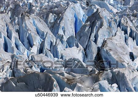 Stock Photo - Spiked tops of glacier. Fotosearch