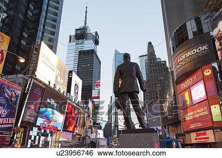 Statue at Time Square View Large Photo Image Stock Photograph - Statue at Time Square. Fotosearch