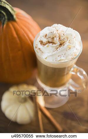 Studio Shot of cinnamon cafe latte View Large Photo Image Stock Photography - Studio Shot of cinnamon cafe latte . Fotosearch