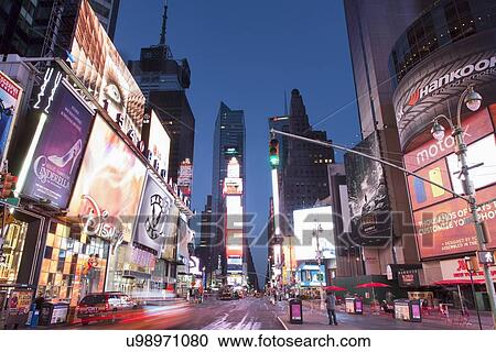 Stock Image - Time Square at night. Fotosearch