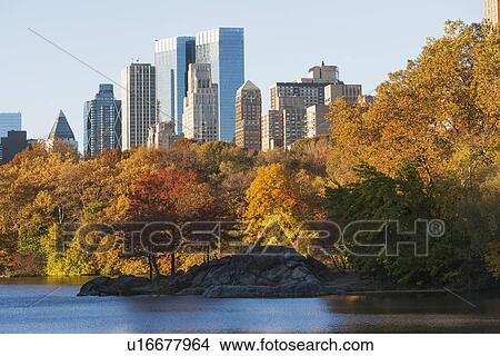 View of Central Park in autumn View Large Photo Image Picture - View of Central Park in autumn. Fotosearch