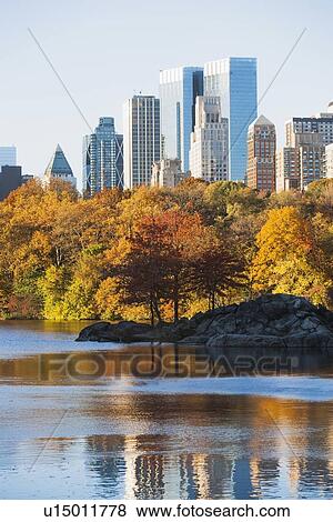 Stock Photo - View of Central Park in autumn. Fotosearch