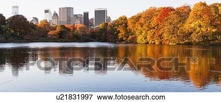 Stock Photo - View of Central Park in autumn. Fotosearch