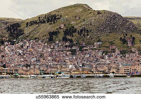 View of city from Titicaca Lake View Large Photo Image Stock Photography - View of city from Titicaca Lake . Fotosearch