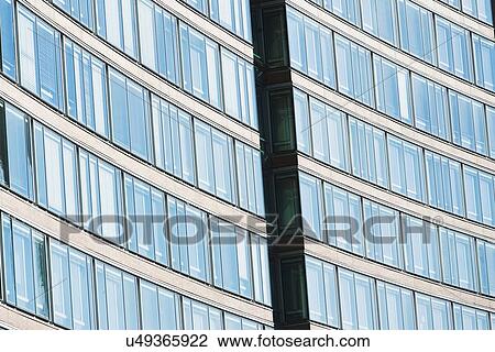 Stock Image - View of office building facade. Fotosearch
