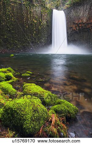 Stock Image - View to Abiqua falls. Fotosearch