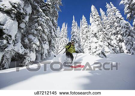 Woman skiing View Large Photo Image Stock Photography - Woman skiing. Fotosearch