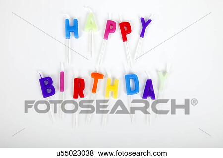 Birthday candles against white background View Large Photo Image Stock Photo - Birthday candles against white background. Fotosearch