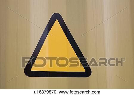 Close-up of warning triangle View Large Photo Image Stock Image - Close-up of warning triangle. Fotosearch
