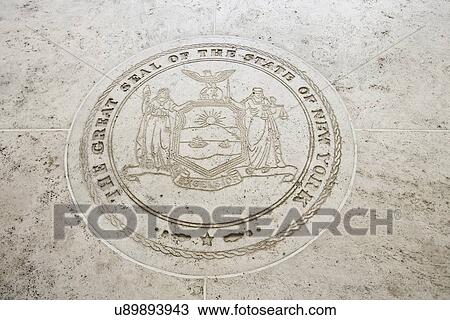 Stock Image - Seal of New York in Fort Bonifacio, Manila, Philippines. Fotosearch