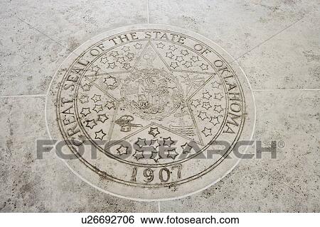 Stock Photograph - Seal of Oklahoma in Fort Bonifacio, Manila, Philippines. Fotosearch