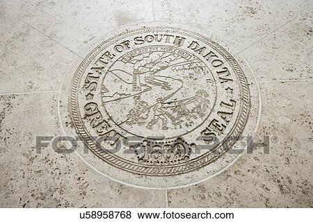Stock Photo - Seal of South Dakota in Fort Bonifacio, Manila, Philippines. Fotosearch
