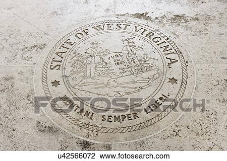 Stock Image - State Seal of West Virginia in Fort Bonifacio, Manila, Philippines. Fotosearch