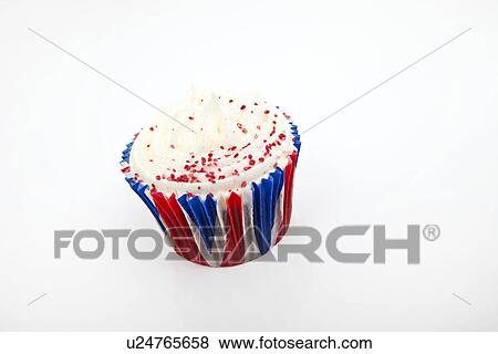 Union Jack cupcake against white background View Large Photo Image Stock Photo - Union Jack cupcake against white background. Fotosearch