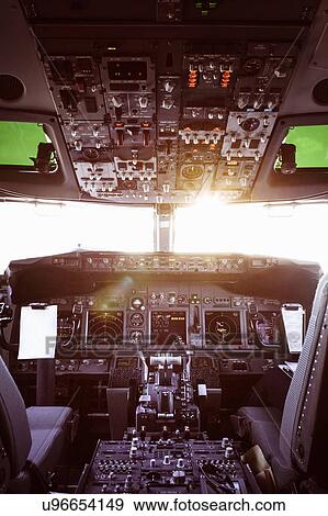 Stock Photo - Aeroplane cockpit. Fotosearch
