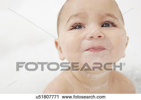 Baby at bathtime View Large Photo Image Stock Image - Baby at bathtime. Fotosearch