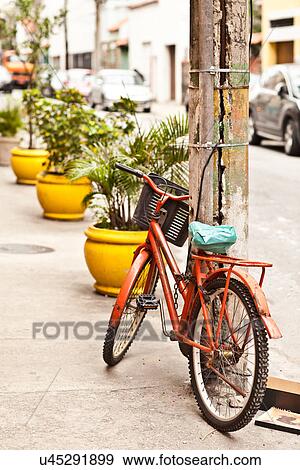 Stock Photo - Bike on Street, Rio de Janeiro, Brazil. Fotosearch