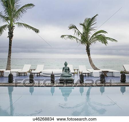 Buddha statue by swimming pool, Lanzarote, Canary Islands, Spain View Large Photo Image Picture - Buddha statue by swimming pool, Lanzarote, Canary Islands, Spain. Fotosearch