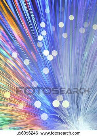 Stock Photograph - Bundle of fibre optics used to send data. Fotosearch