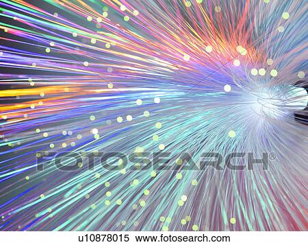 Stock Photography - Bundle of fibre optics used to send data. Fotosearch