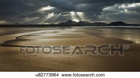 Caleta de Famara, Lanzarote, Spain View Large Photo Image Picture - Caleta de Famara, Lanzarote, Spain. Fotosearch