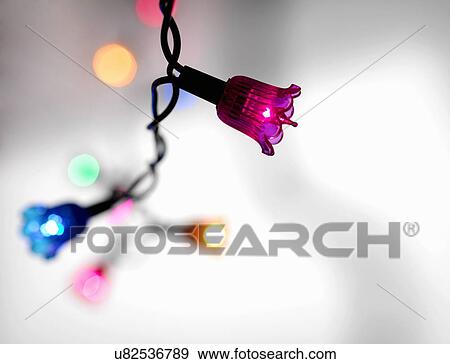 Stock Photo - Christmas tree lights. Fotosearch