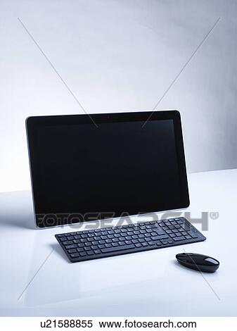 Stock Photography - Computer on desk. Fotosearch