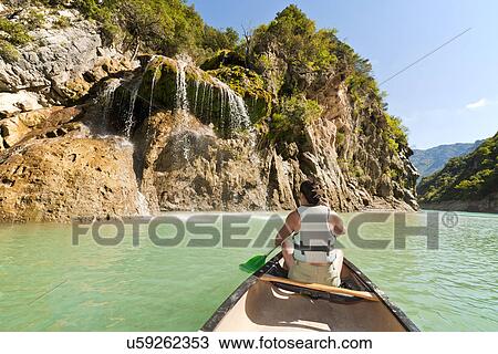 Female canoeist, Canyon du Verdon, Provence, France View Large Photo Image Stock Image - Female canoeist, Canyon du Verdon, Provence, France. Fotosearch