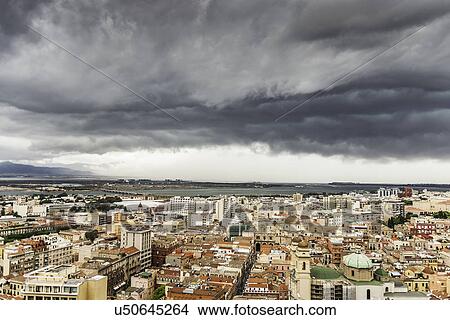 High angle view of Cagliari, Sardinia, Italy View Large Photo Image Picture - High angle view of Cagliari, Sardinia, Italy. Fotosearch
