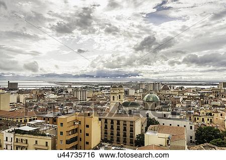 High angle view of Cagliari, Sardinia, Italy View Large Photo Image Stock Photograph - High angle view of Cagliari, Sardinia, Italy. Fotosearch