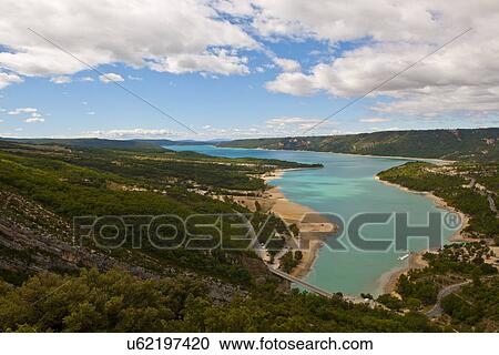 Stock Image - Lac de Sainte-Croix, Canyon du Verdon, Provence, France. Fotosearch