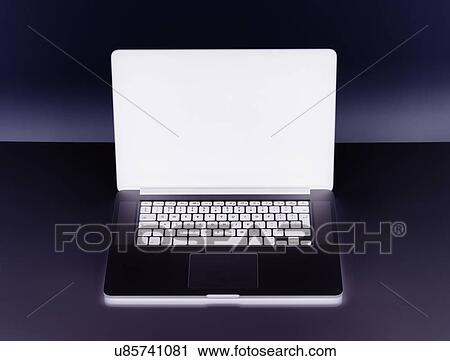 Stock Image - Laptop Computer on desk. Fotosearch