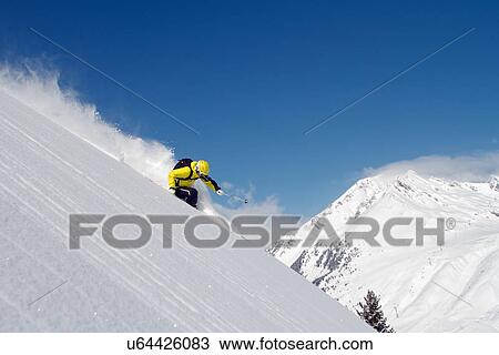 Man skiing in Kuhtai, Austria View Large Photo Image Stock Image - Man skiing in Kuhtai, Austria. Fotosearch