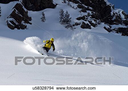 Man skiing in Kuhtai, Tyrol, Austria View Large Photo Image Picture - Man skiing in Kuhtai, Tyrol, Austria. Fotosearch