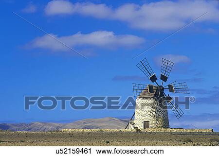 Old windmill, Fuerteventura, Canary Islands, Spain View Large Photo Image Stock Image - Old windmill, Fuerteventura, Canary Islands, Spain. Fotosearch