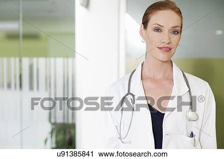 Stock Image - Portrait of doctor. Fotosearch