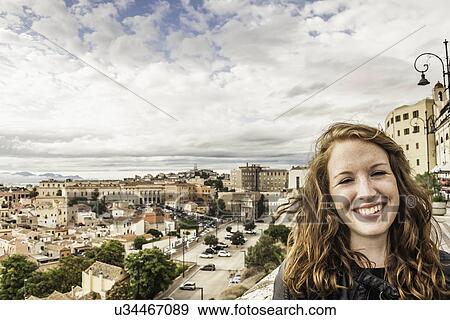 Portrait of young woman, Cagliari, Sardinia, Italy View Large Photo Image Stock Photo - Portrait of young woman, Cagliari, Sardinia, Italy. Fotosearch