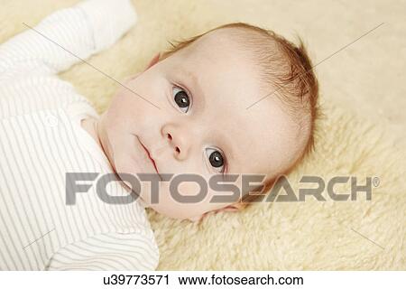 Two month old baby boy lying on furry blanket View Large Photo Image Stock Image - Two month old baby boy lying on furry blanket. Fotosearch