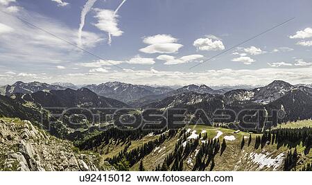View from Mt Wallberg, Bavaria, Germany View Large Photo Image Stock Image - View from Mt Wallberg, Bavaria, Germany. Fotosearch