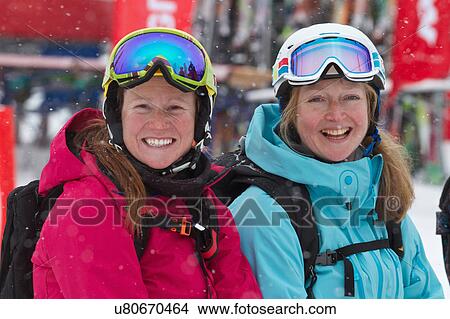 Women on ski holiday in Kuhtai, Austria View Large Photo Image Picture - Women on ski holiday in Kuhtai, Austria. Fotosearch