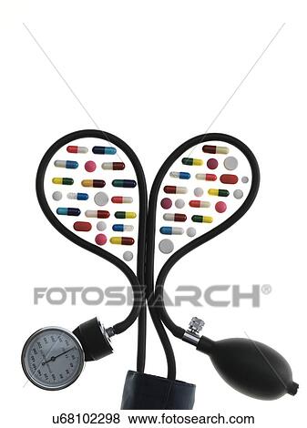 Blood pressure pills, conceptual image View Large Photo Image Stock Photo - Blood pressure pills, conceptual image. Fotosearch