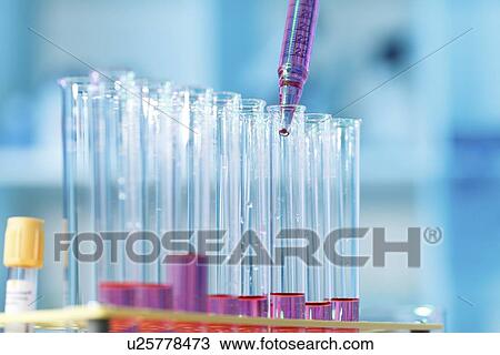 Stock Image - Chemistry research. Fotosearch