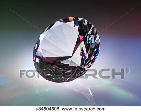 Diamond refracting light View Large Photo Image Stock Photo - Diamond refracting light. Fotosearch