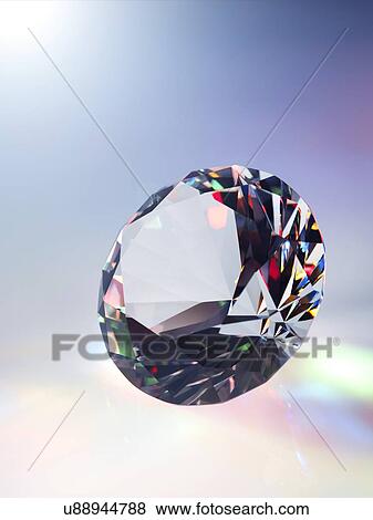 Diamond refracting light View Large Photo Image Stock Photo - Diamond refracting light. Fotosearch