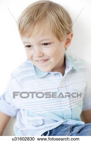 Stock Image - Four year old boy. Fotosearch